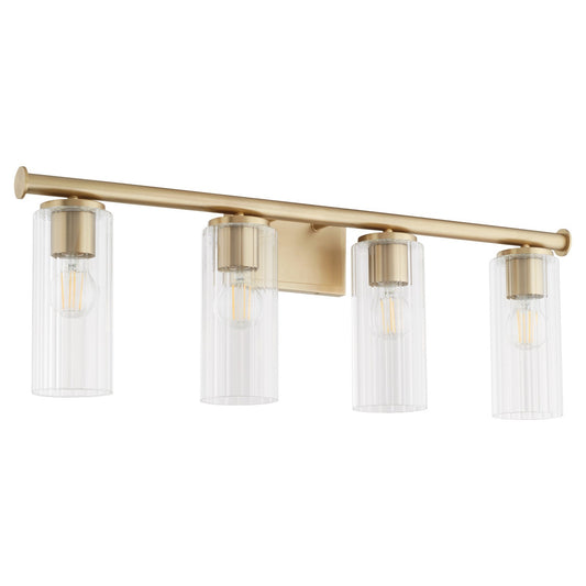  Juniper Four Light Vanity by Quorum in Aged Brass Finish (541-4-80)