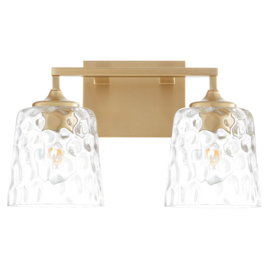  Eldorado Two Light Vanity by Quorum in Aged Brass Finish (5005-2-180)