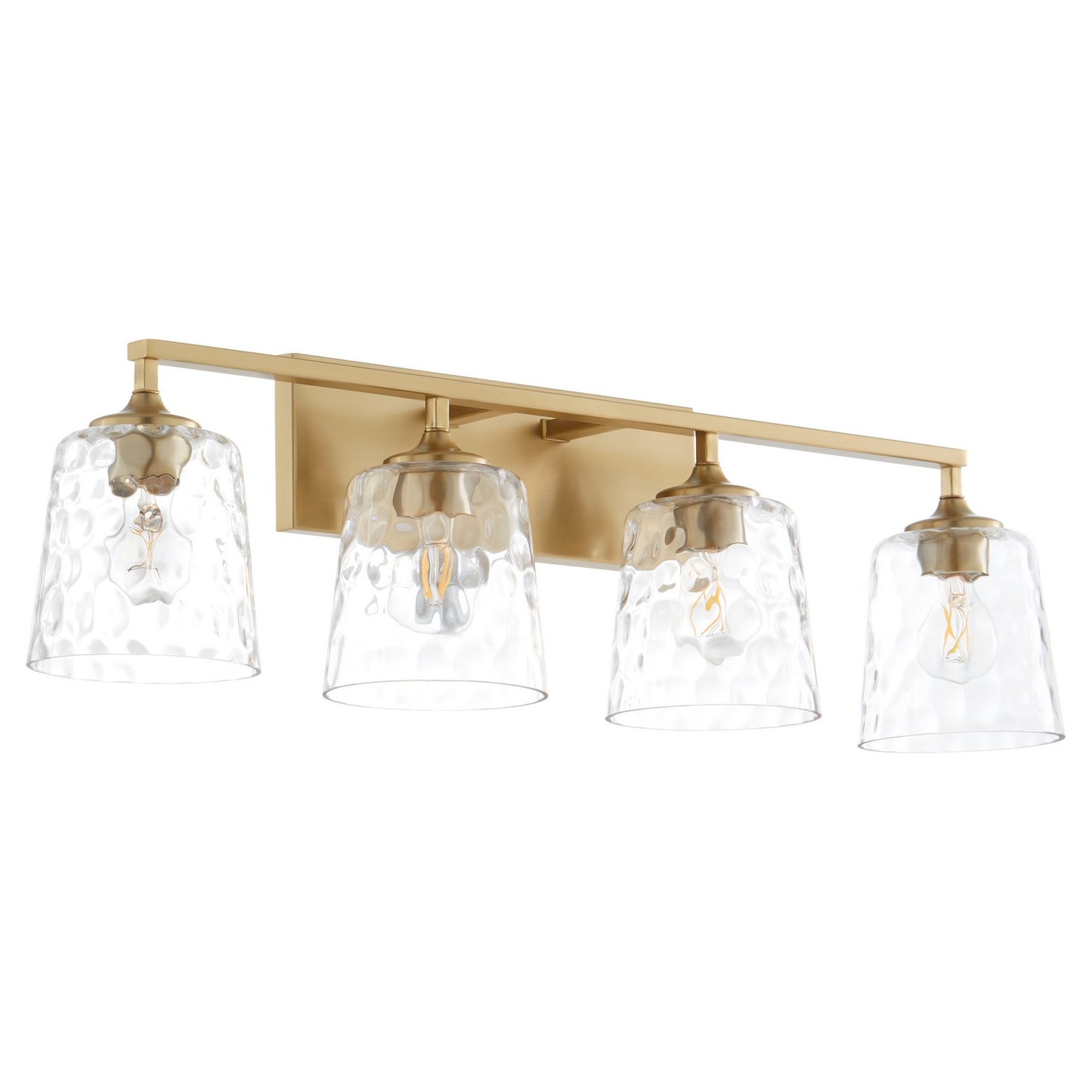  Eldorado Four Light Vanity by Quorum in Aged Brass Finish (5005-4-180)