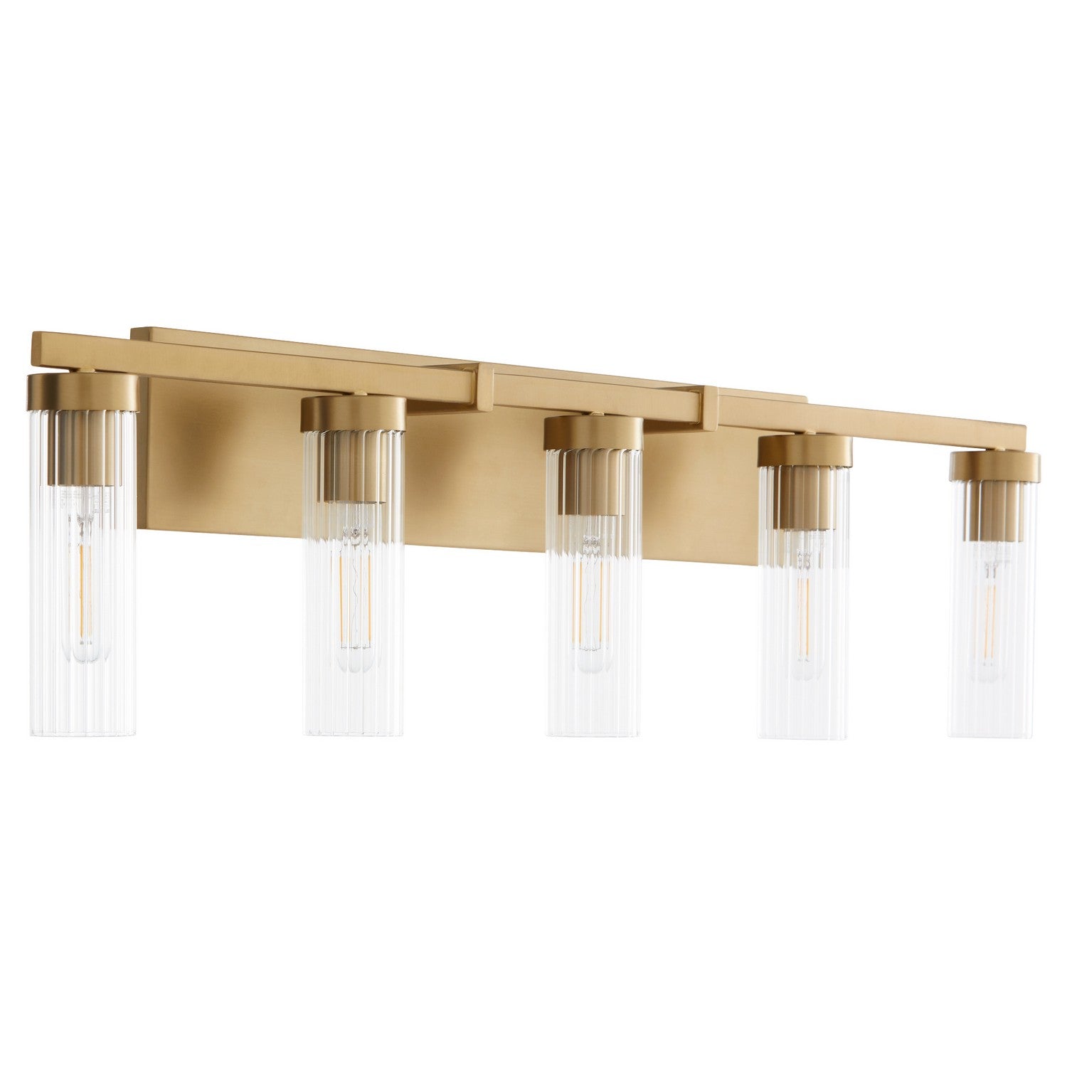  Kilbey Five Light Vanity by Quorum in Aged Brass Finish (533-5-80)