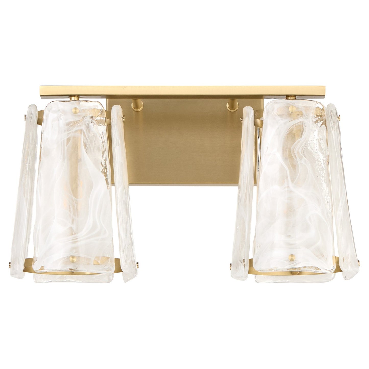  Prestige Two Light Vanity by Quorum in Aged Brass Finish (5575-2-80)