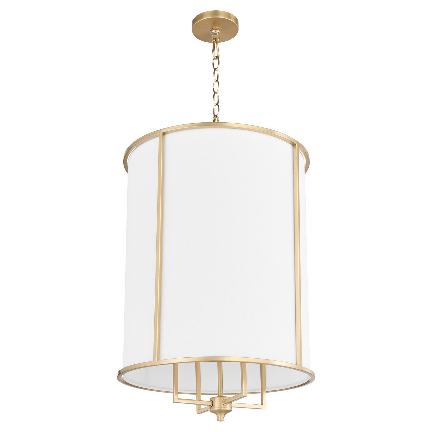  Eldorado Four Light Entry by Quorum in Aged Brass Finish (6705-4-80)