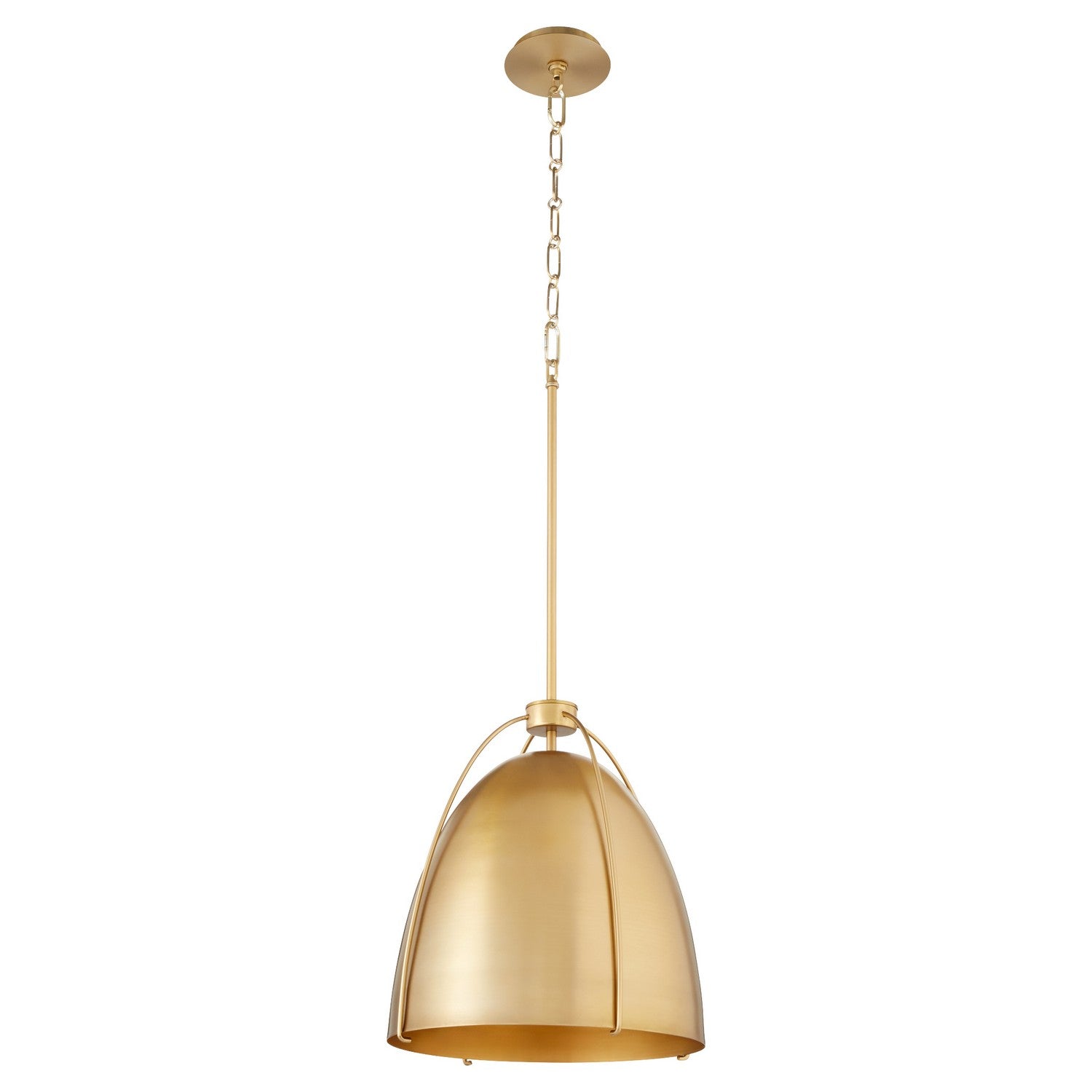  Jamie One Light Pendant by Quorum in Aged Brass Finish (860-1-80)