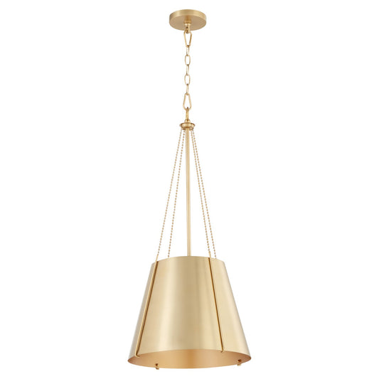  Denise One Light Pendant by Quorum in Aged Brass Finish (862-1-80)