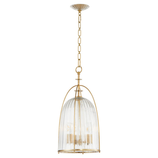  Alice Three Light Pendant by Quorum in Aged Brass Finish (863-3-80)