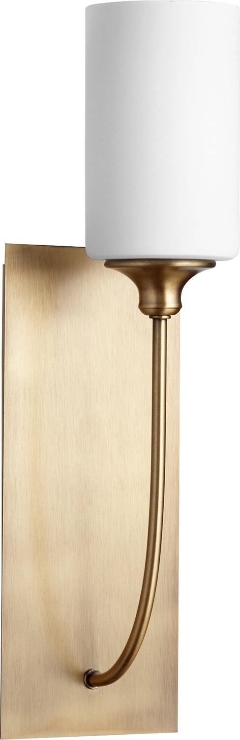  Celeste One Light Wall Mount by Quorum in Aged Brass Finish (5209-1-80)