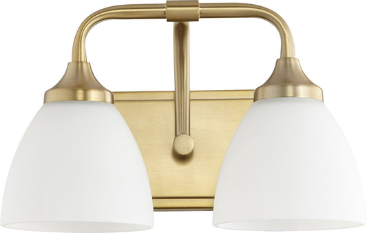  Enclave Two Light Vanity by Quorum in Aged Brass Finish (5059-2-80)