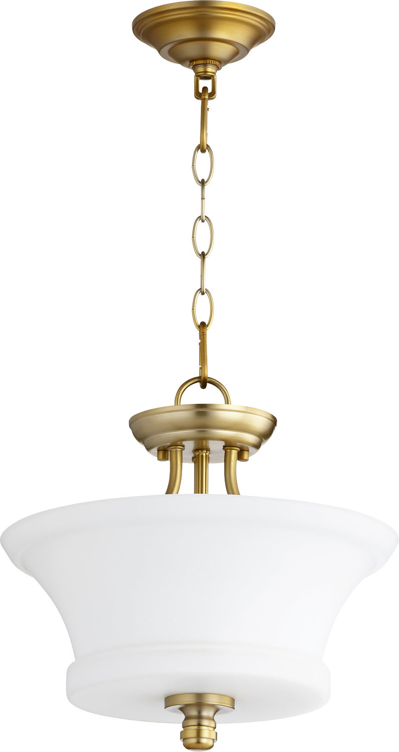  Rossington Two Light Dual Mount by Quorum in Aged Brass Finish (2922-13-80)