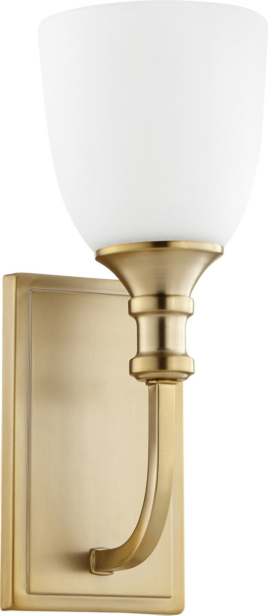  Richmond One Light Wall Mount by Quorum in Aged Brass Finish (5411-1-80)