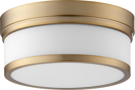  Celeste Two Light Ceiling Mount by Quorum in Aged Brass Finish (3509-12-80)