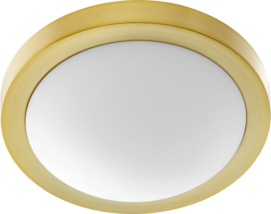  3505 Contempo Ceiling Mounts Two Light Ceiling Mount by Quorum in Aged Brass Finish (3505-13-80)