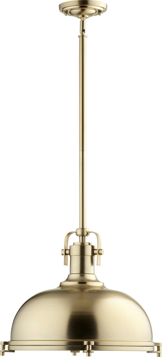  Hinge Pendants One Light Pendant by Quorum in Aged Brass Finish (804-17-80)