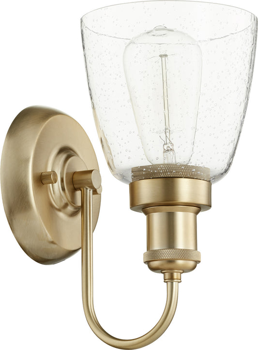  548 Wall Mounts One Light Wall Mount by Quorum in Aged Brass Finish (548-1-80)