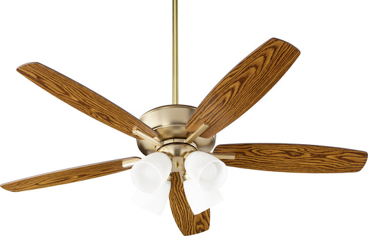  Breeze 52"Ceiling Fan by Quorum in Aged Brass Finish (70525-480)