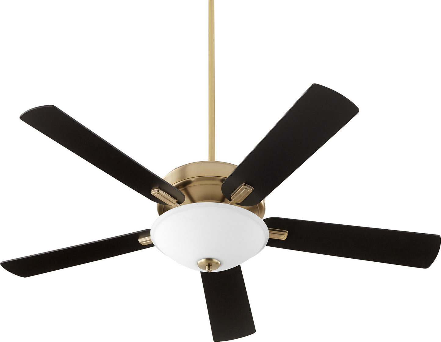  Premier 52"Ceiling Fan by Quorum in Aged Brass Finish (54525-80)