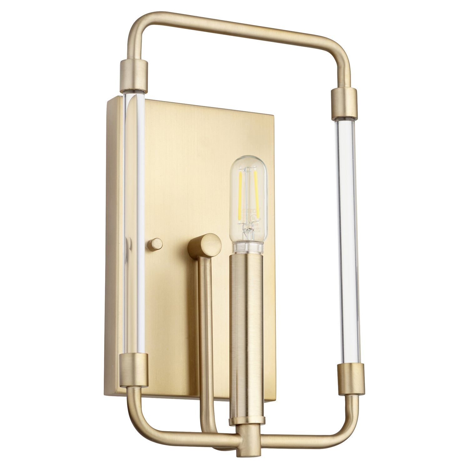  Optic One Light Wall Mount by Quorum in Aged Brass Finish (5114-1-80)