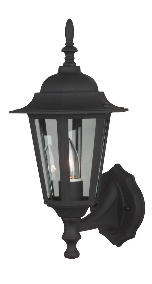 Straight Glass Cast One Light Wall Mount by Craftmade in Textured Black Finish (Z150-TB)