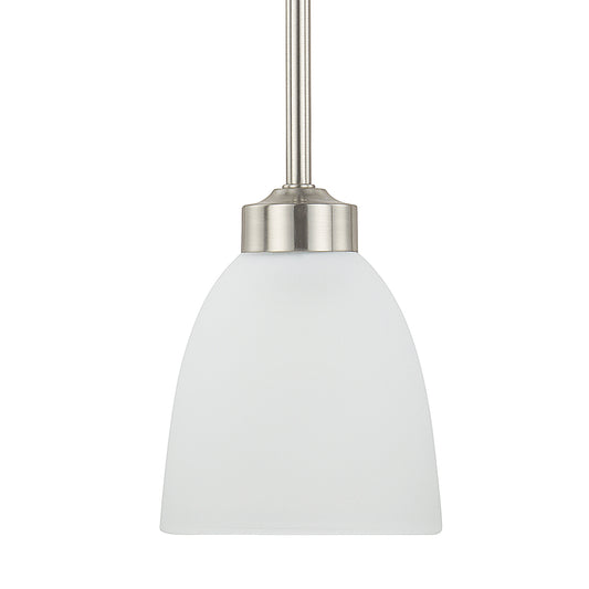 Jameson One Light Pendant by Capital Lighting in Brushed Nickel Finish (314311BN-333)