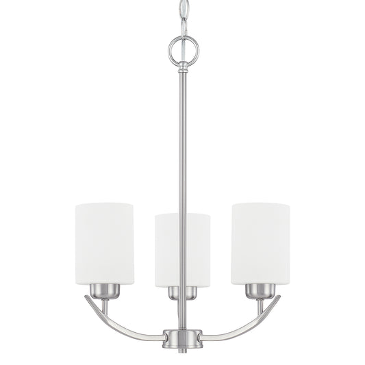 Dixon Three Light Chandelier by Capital Lighting in Brushed Nickel Finish (415231BN-338)