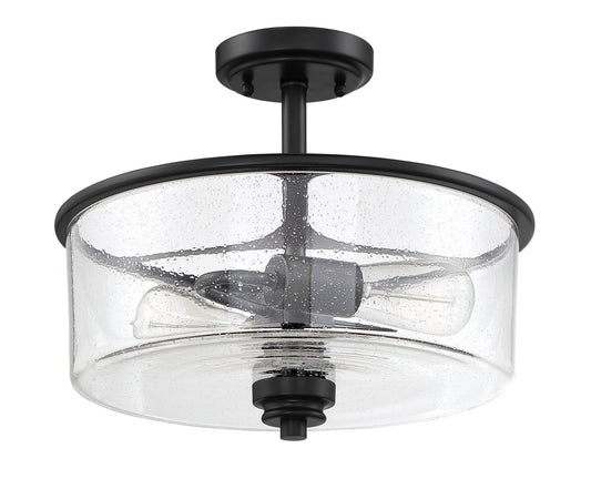 Bolden Two Light Convertible Semi Flush by Craftmade in Flat Black Finish (50552-FB)